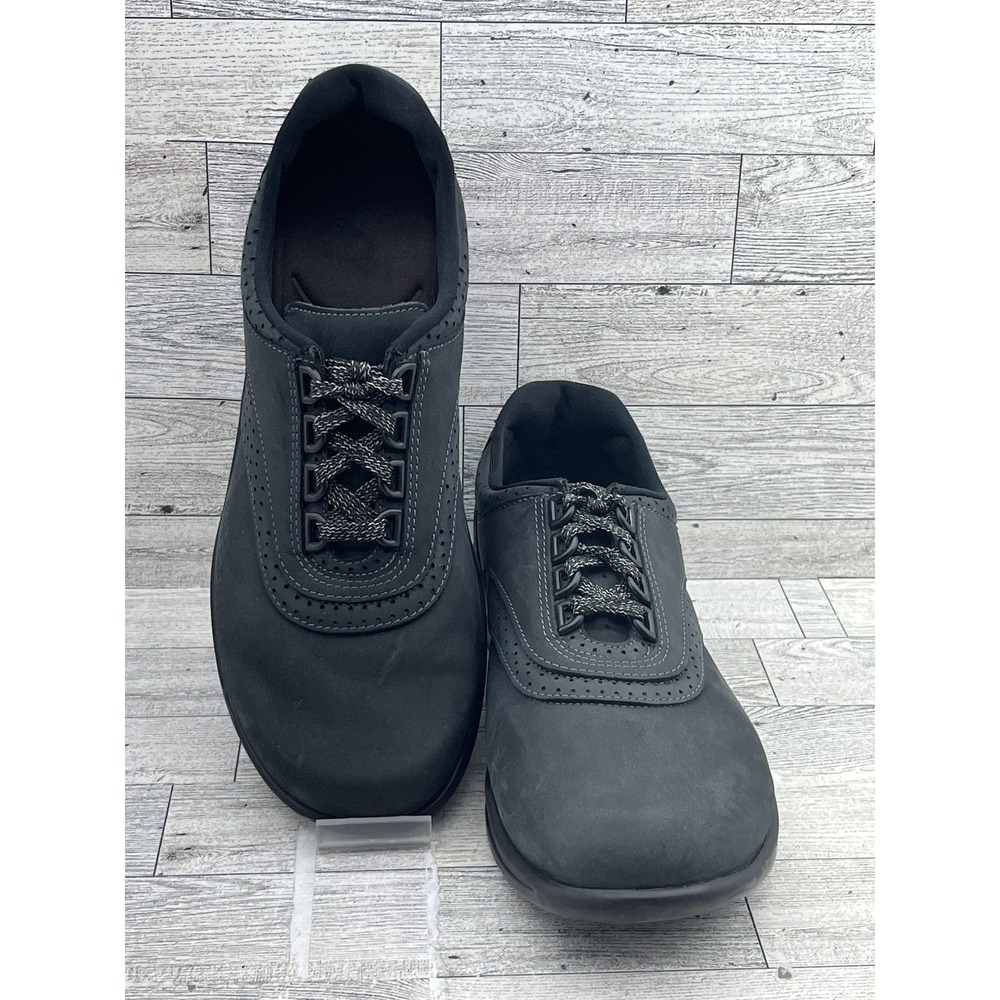 SAS‎ Walk Easy Shoes Women Size 9 Medium Black Comfort Lace Up Leather Made USA